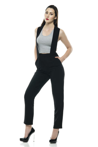 Designer inexpensive online boutique for women - Naughty Grl Sleek & Professional Jumpsuit - Black - NaughtyGrl