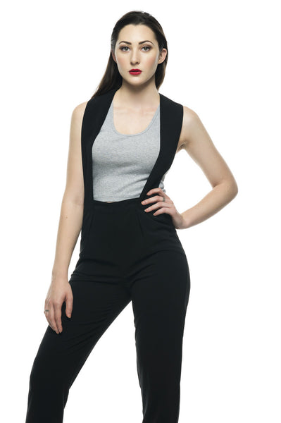 Naughty Grl Sleek & Professional Jumpsuit - Black - NaughtyGrl