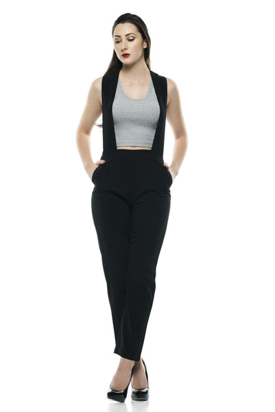 Naughty Grl Sleek & Professional Jumpsuit - Black - NaughtyGrl