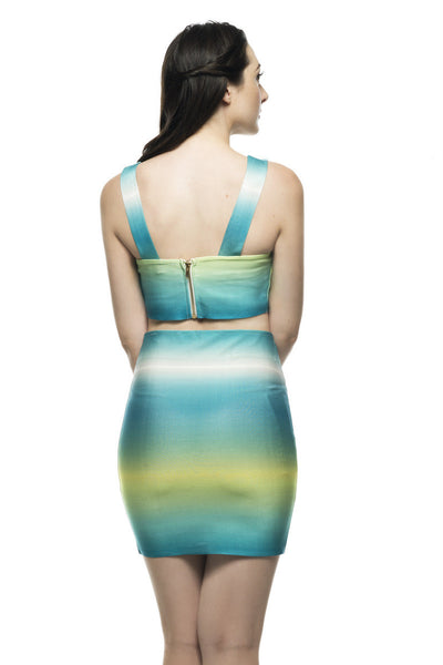 Hats Off Ombre Print Bandage 2 Piece Set - NaughtyGrl