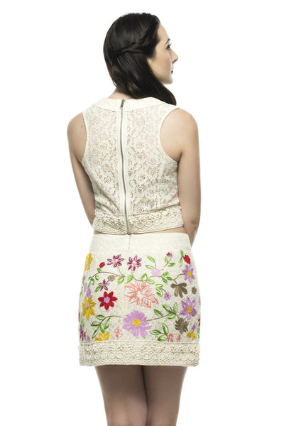 Elegant Embroidery Flower Garden Top - NaughtyGrl