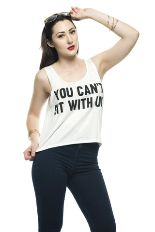 Designer inexpensive online boutique for women - Dare To Sit With Us Tank - NaughtyGrl