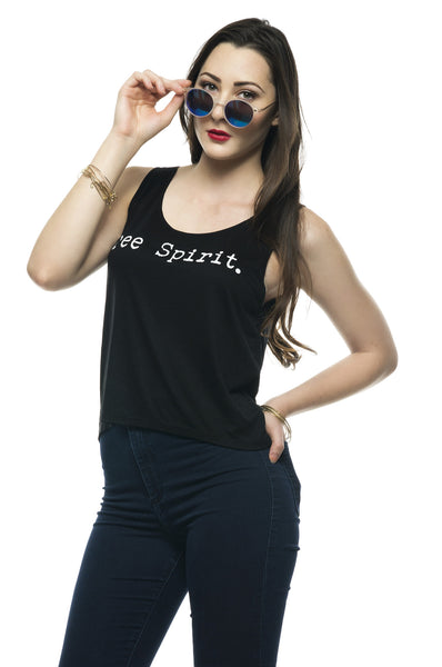 Free Spirit  Black Tank - NaughtyGrl