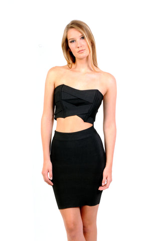 Naughty Grl Sexy & Short Mini Skirt - Black