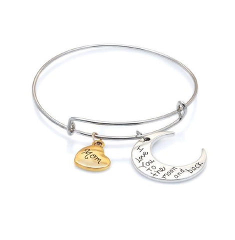 Designer inexpensive online boutique for women - Moon Bracelet With Dangles Mom - NaughtyGrl
