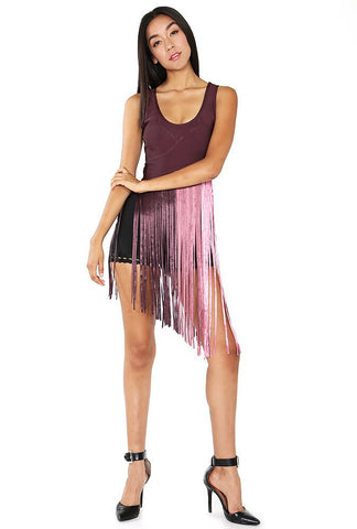 Designer inexpensive online boutique for women - Hip ‘n’ Cool Bandage  Fringed Top - NaughtyGrl