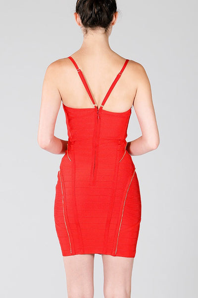 Naughty Grl Exotic & Sexy Bodycon Dress - Red - NaughtyGrl
