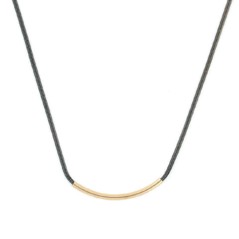 Gold Hammered Disks Chain