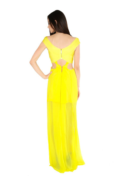 Naughty Grl Spring Maxi Dress - Lemon - NaughtyGrl