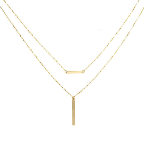 Triangle And Bar Combo Necklace