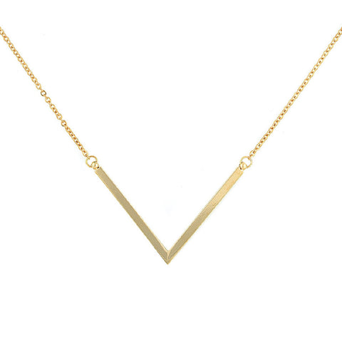 Designer inexpensive online boutique for women - Super V Gold Necklace - NaughtyGrl