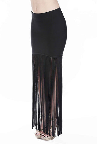 Hot Fringe Bandage Skirt