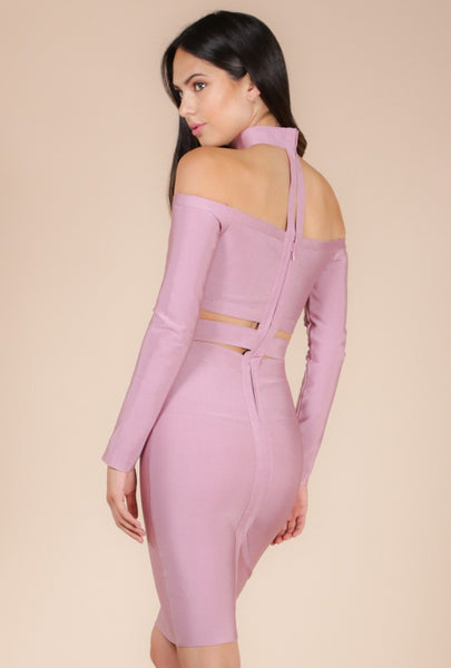 Naughty Grl Sexy Bandage Dress - Blush - NaughtyGrl