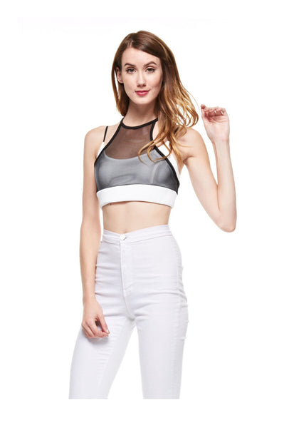 Dynamic Combo Of Black And White Top - NaughtyGrl