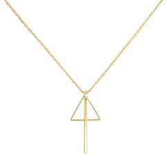 Triangle And Bar Combo Necklace - NaughtyGrl