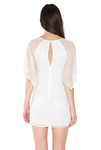 Naughty Grl Short & Sweet Kimono Dress - Ivory - NaughtyGrl