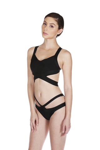 Naughty Grl Cute & Contemporary Monokini Swimsuit - Sand