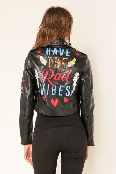 Rad Vibes Moto Jacket - NaughtyGrl