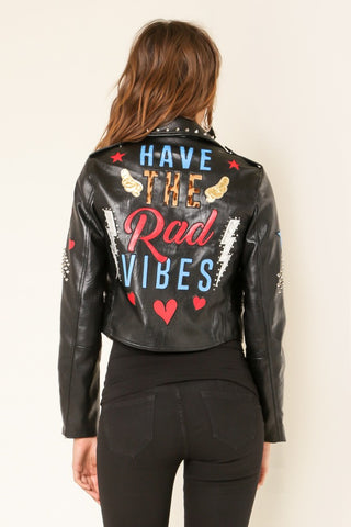 Designer inexpensive online boutique for women - Rad Vibes Moto Jacket - NaughtyGrl