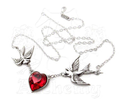 Swallow Heart Necklace - NaughtyGrl