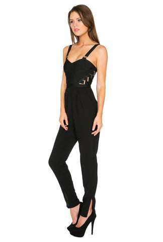 Designer inexpensive online boutique for women - East To West Buckle Jumpsuit - NaughtyGrl