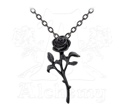 The Romance of The Black Rose Pendant - NaughtyGrl